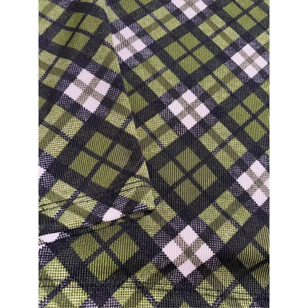 Michael Kors Plaid Green Long Sleeve Shirt Sz  S